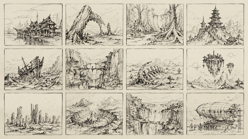 ENVIRONMENT THUMBNAIL SKETCHES